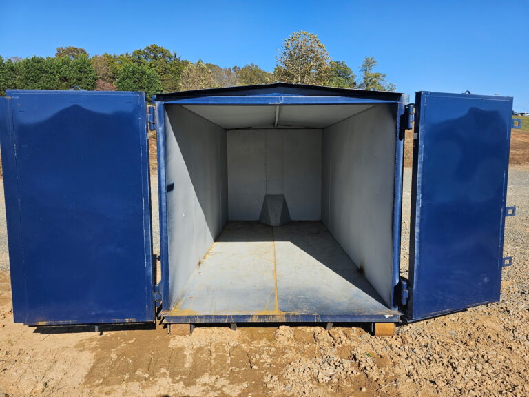 Inside view of portable storage unit container