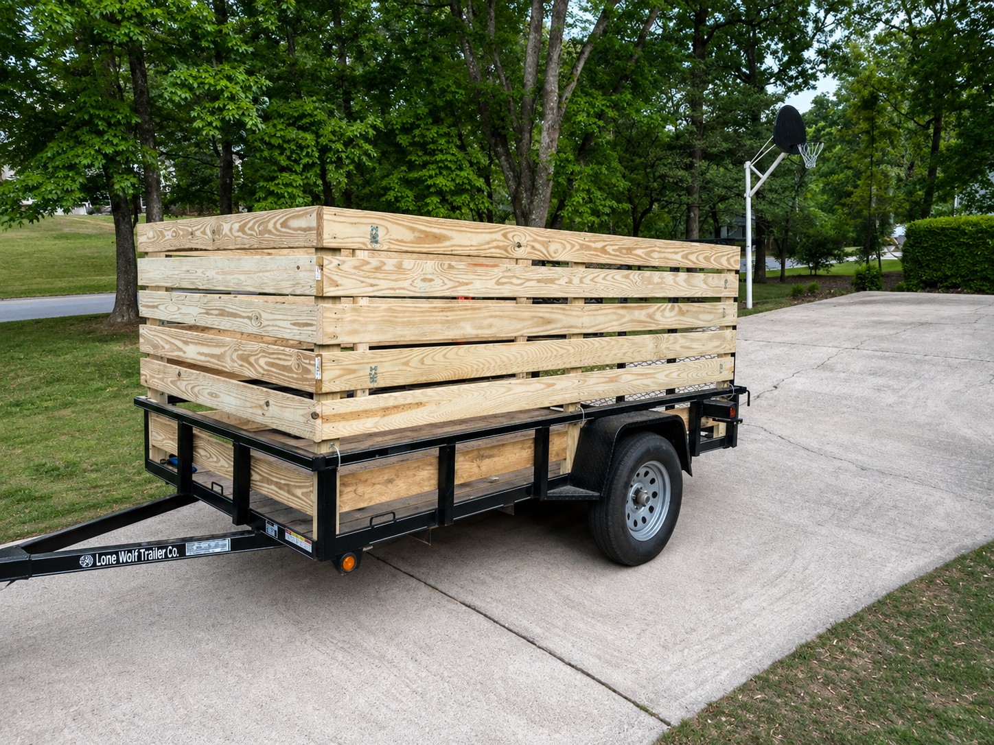 Call-N-Haul original utility trailer used when the company started in Meadowbrook Alabama in 2022