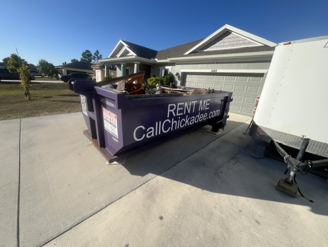 10-yard dumpster for a home cleanout near Becker Road in Port St. Lucie