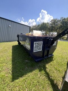 Chickadee dumpster at a warehouse remodel in Franklin Park, Fort Pierce FL