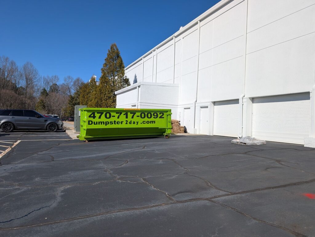 warehouse construction dumpster