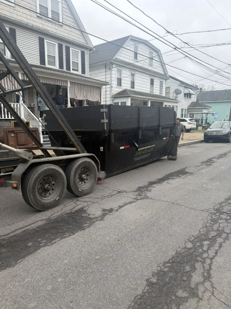 Dumpster delivery in Wilkes-Barre PA for home cleanup project