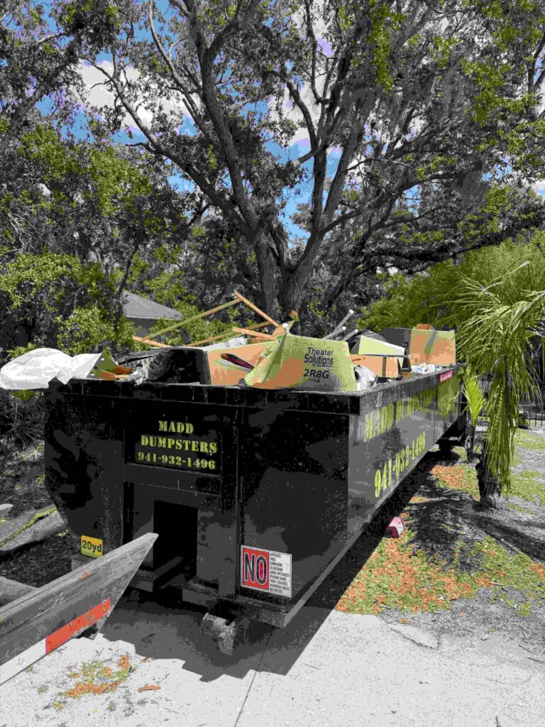 Osprey FL dumpster rental for coastal property remodel.