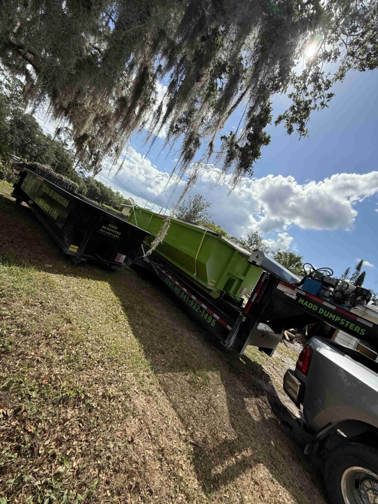 Palmetto FL large dumpster rental for home remodel.