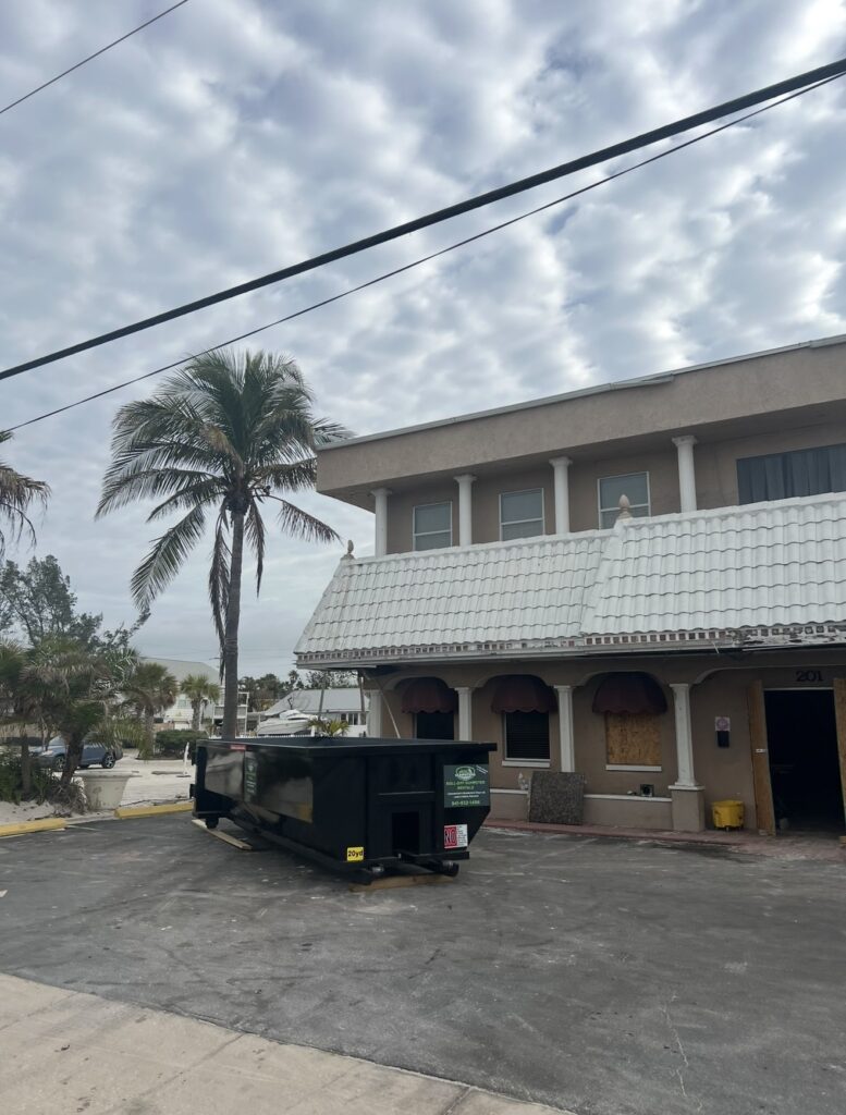 Anna Maria Island FL small dumpster rental for vacation rental cleanout.